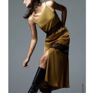 metallic knit dress gold SER.O.YA Women's Emeri Metallic Knit Mini Dress - Gold